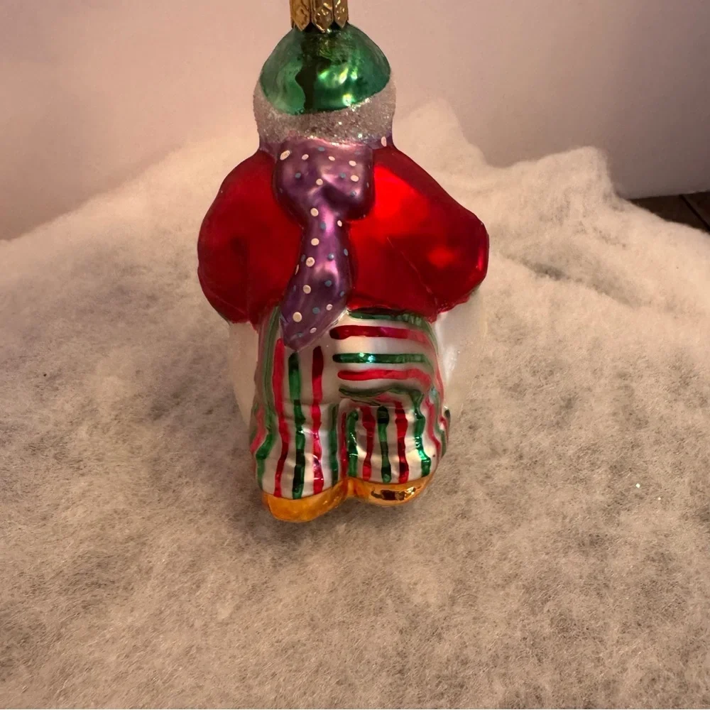 Christopher Radko Snowballin Kid‎ Red Shirt Christmas Ornament